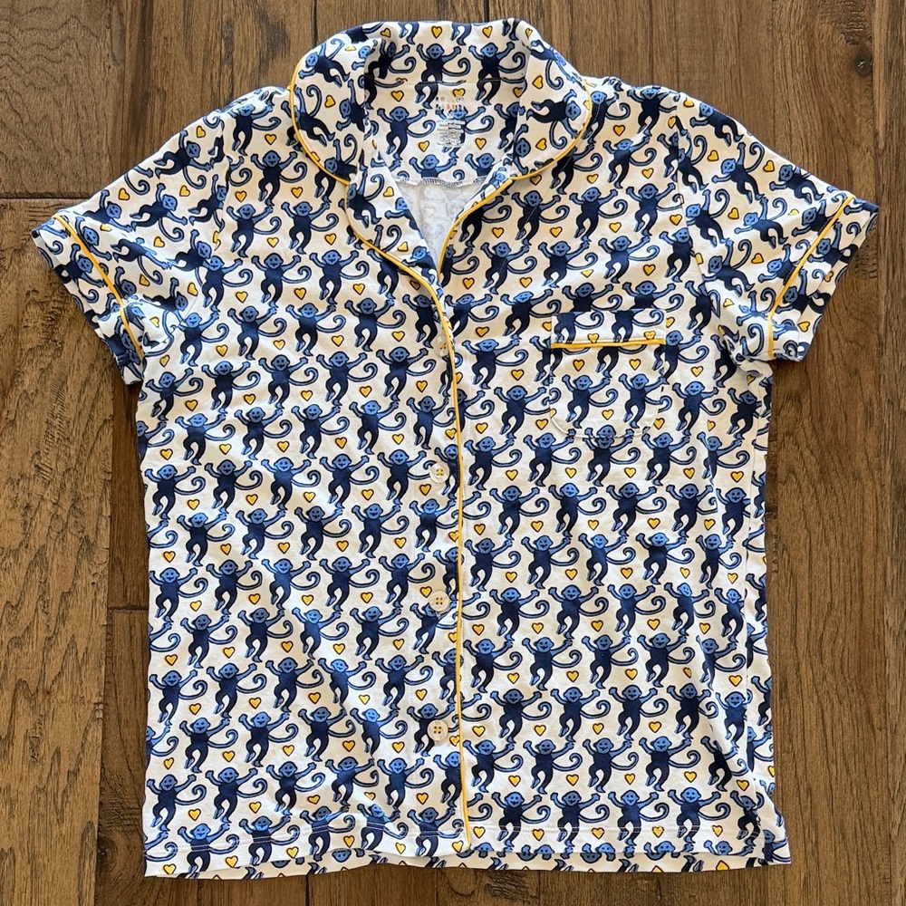 Roller Rabbit Limited Addition Lovely Monkey Pajama Top